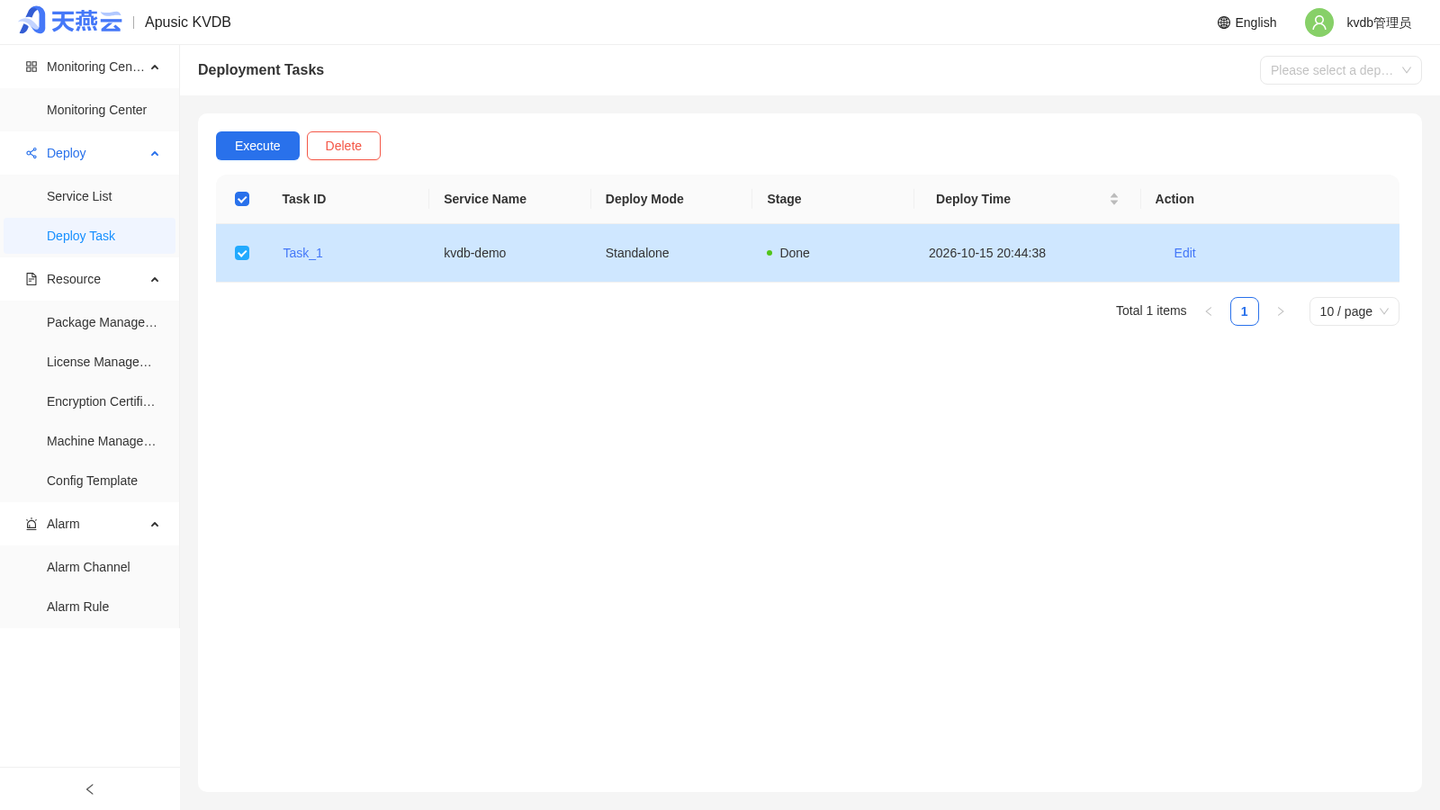 Automatic deployment other settings