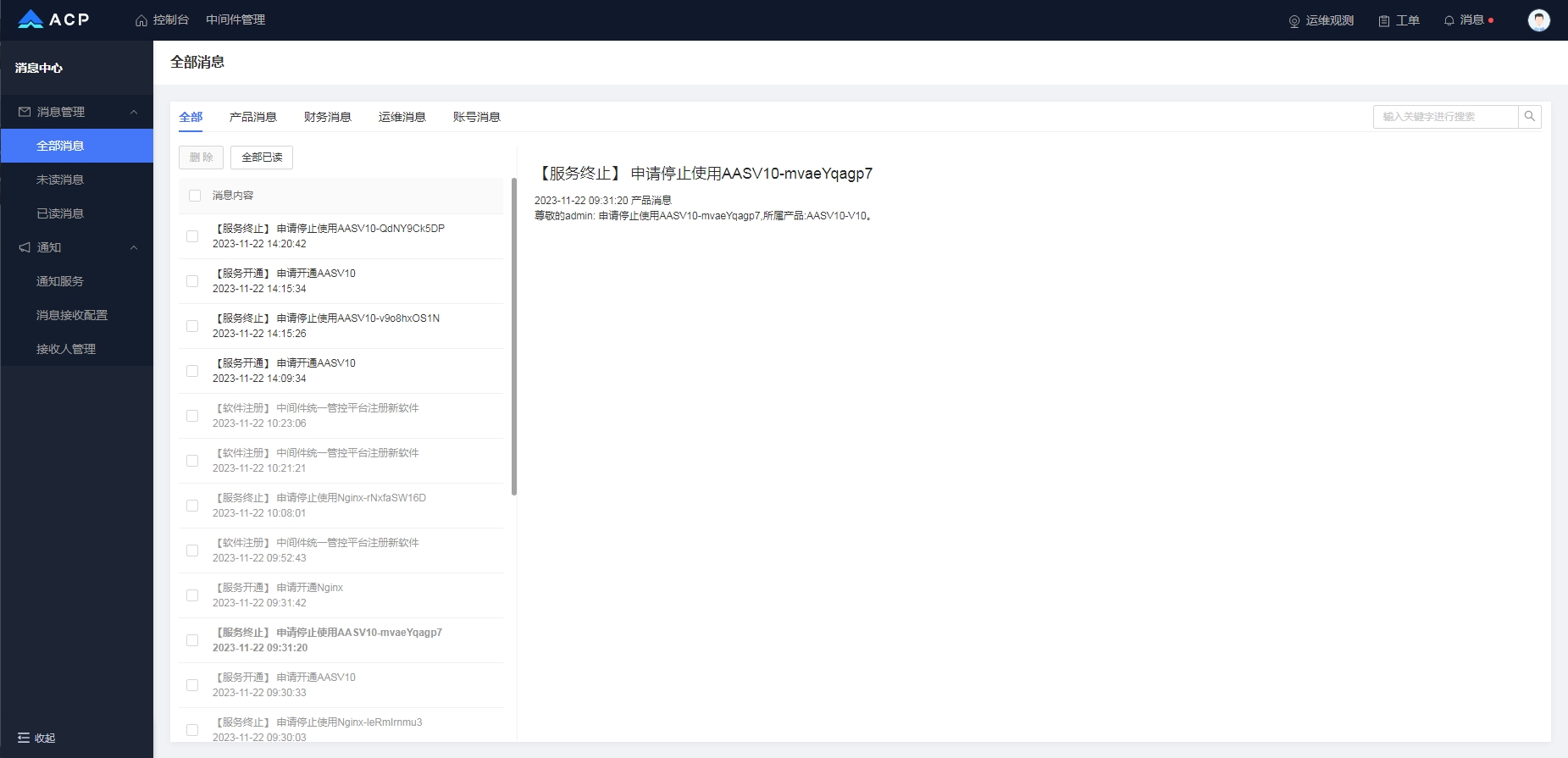 全部消息