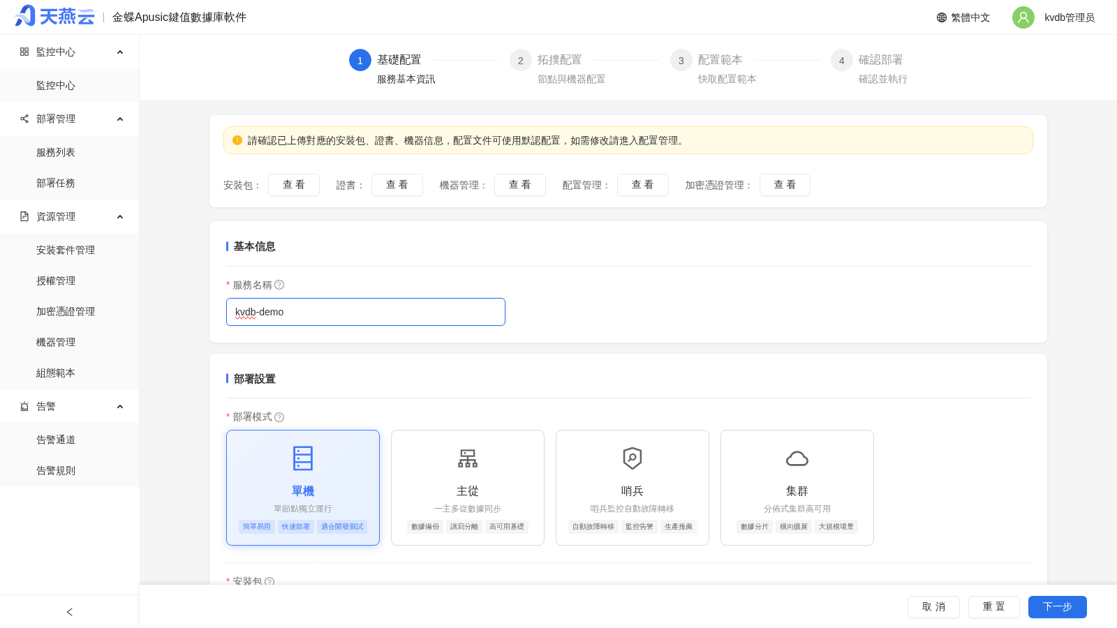 部署任務