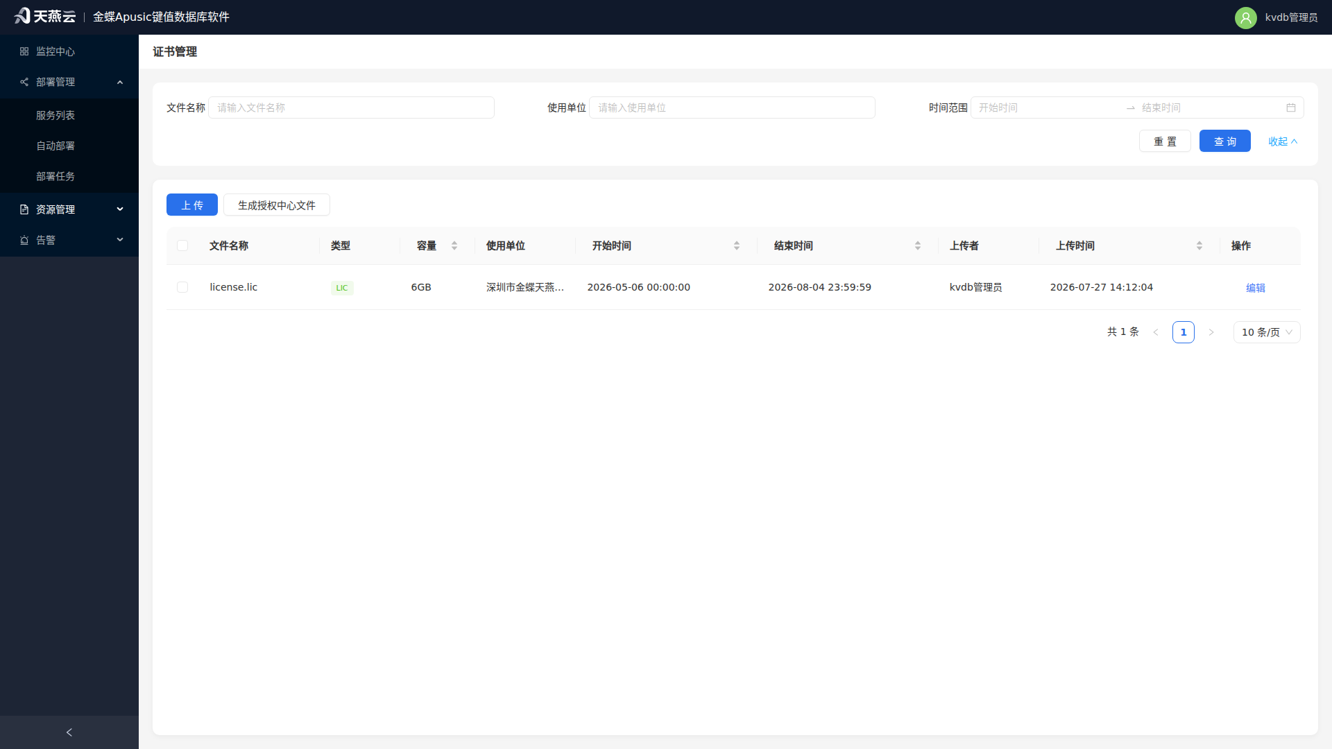 License 管理