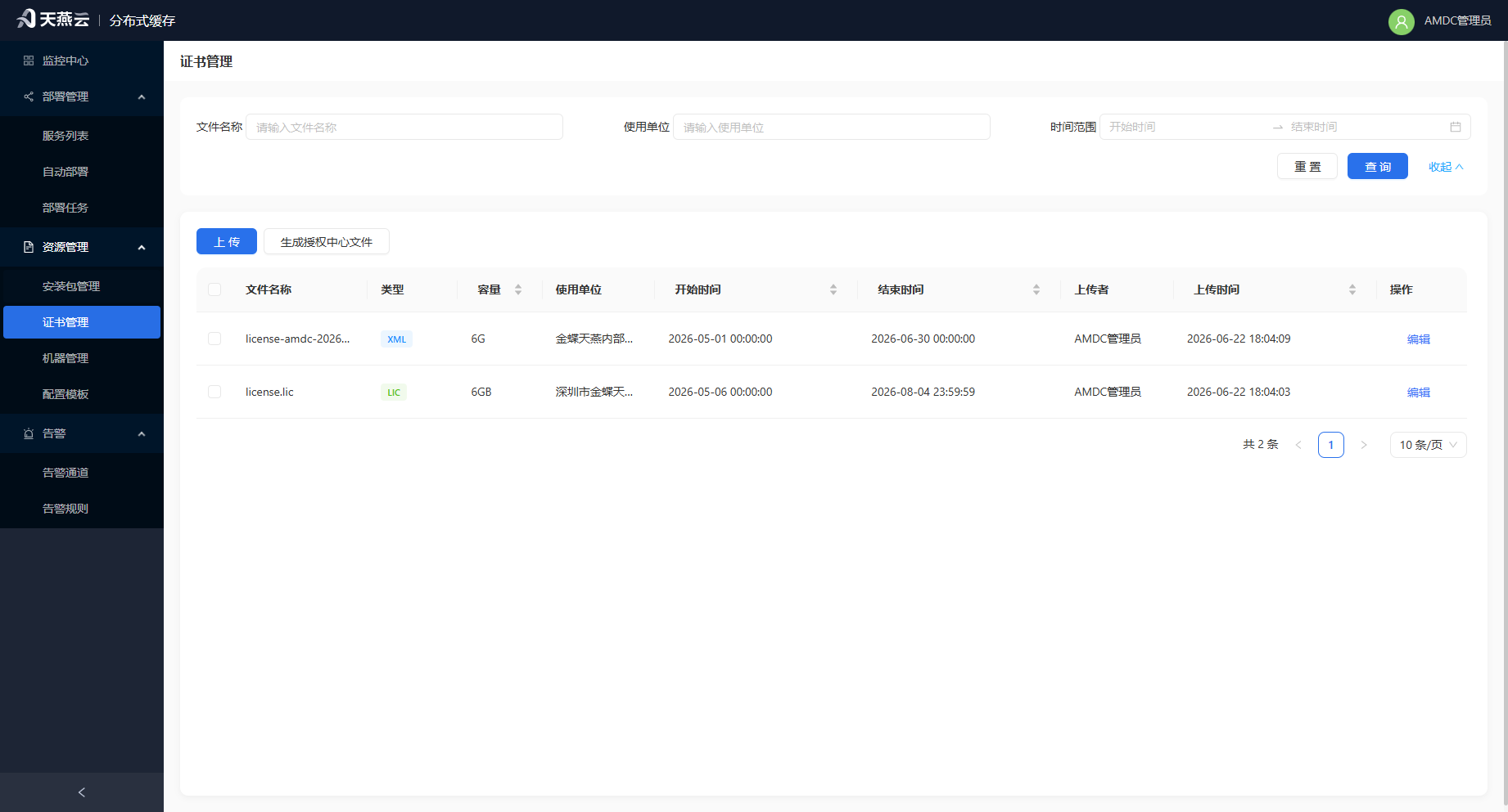 License 管理