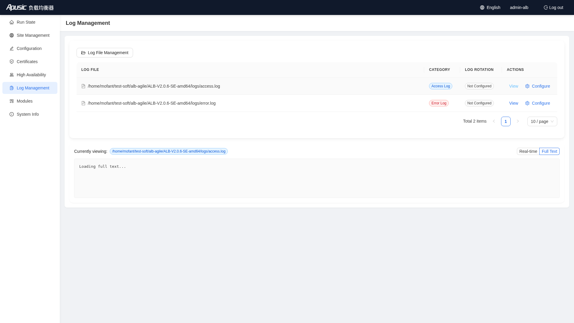 Log viewer