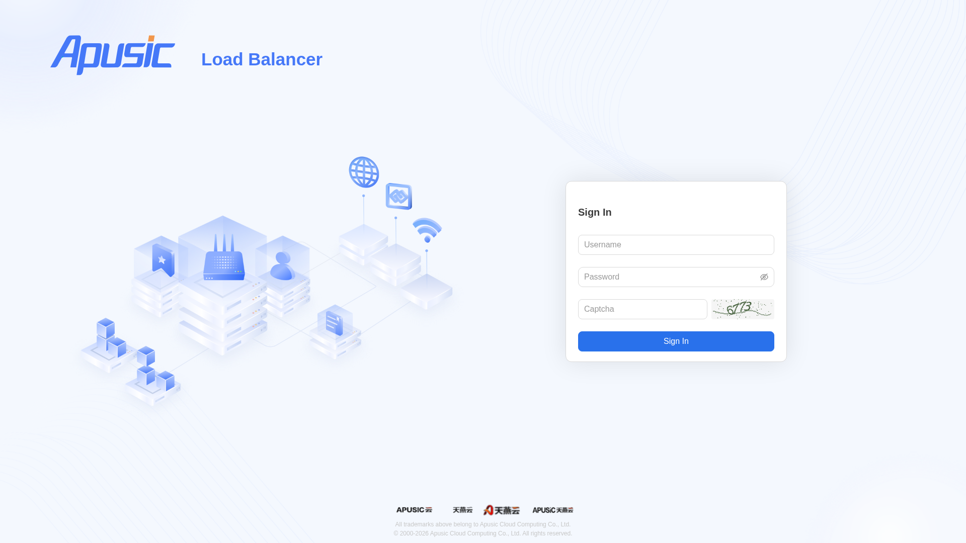 Login page