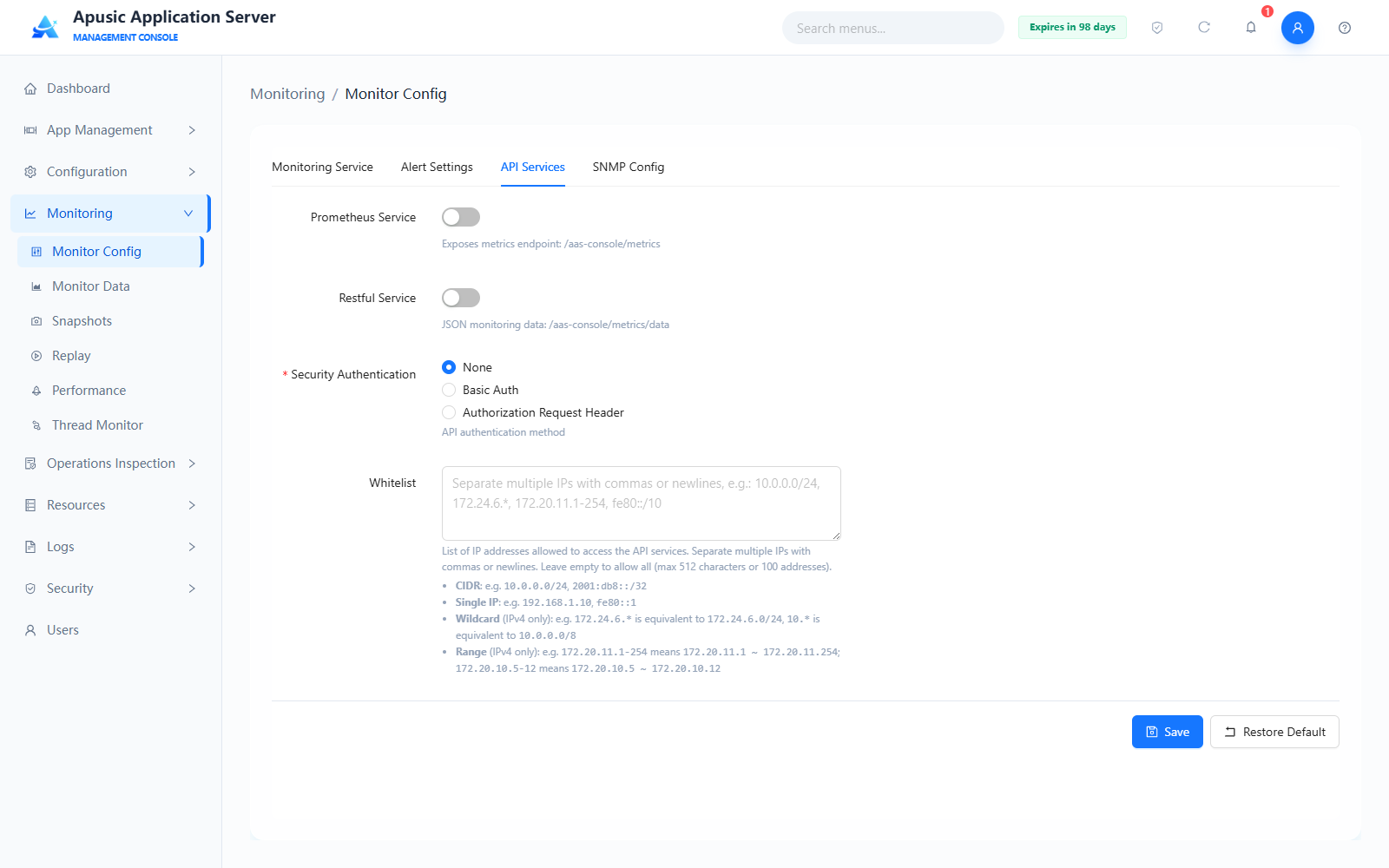 monitor-config-api
